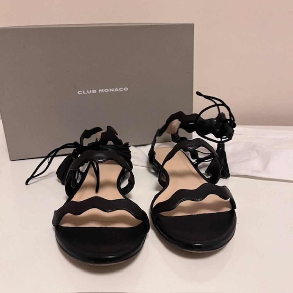 Club Monaco Black Tiphanie Women's Sandal Size 38